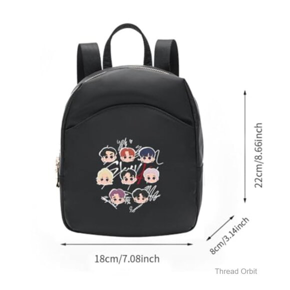 Minimalist Nylon Mini Backpack, Lightweight Travel Daypack with Adjustable main image 4